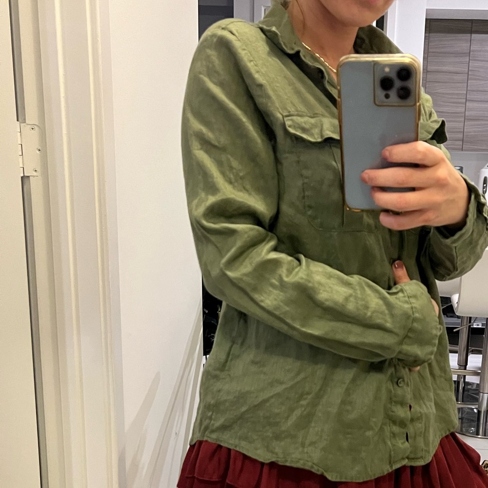 H&M linen oversized blouse